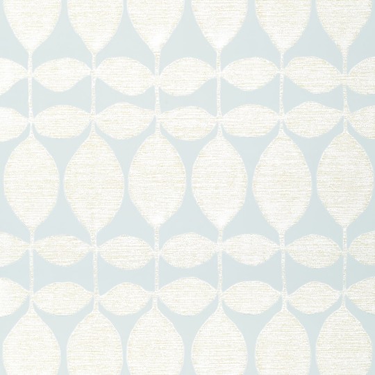 Thibaut T41043 Modern Resource 4 Lola Pearl on Soft Blue - tapeta w liście