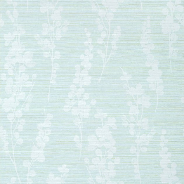 Thibaut T41051 Modern Resource 4 Spring Blooms Soft Green and Blue - tapeta strukturalna w roślinny motyw