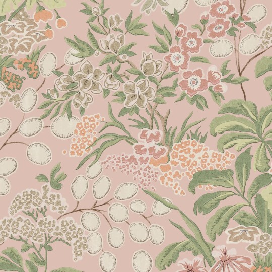 Thibaut T42036 Sojourn Meadow Blush - tapeta w kwiaty