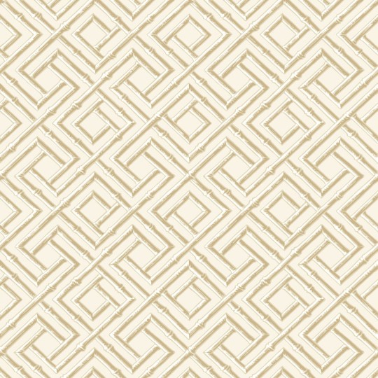 Thibaut T42047 Sojourn French Lattice Beige - tapeta w bambusową kratownicę