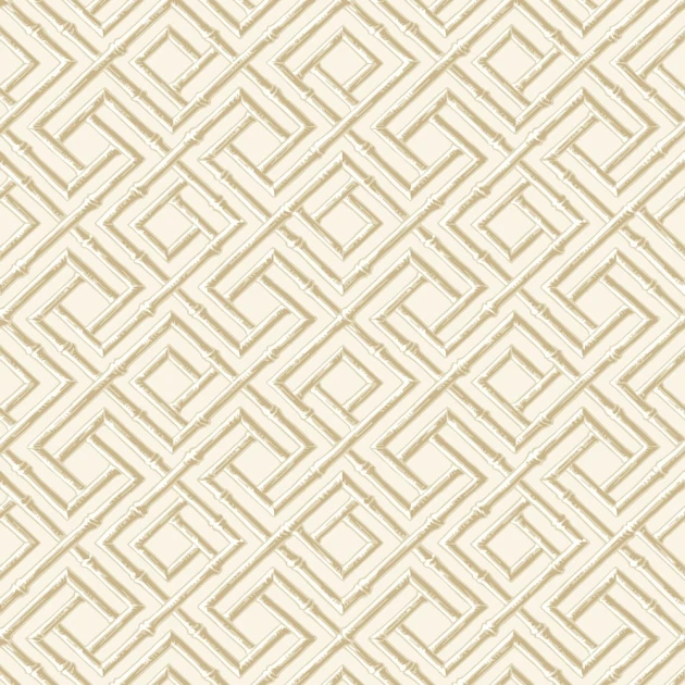 Thibaut T42047 Sojourn French Lattice Beige - tapeta w bambusową kratownicę