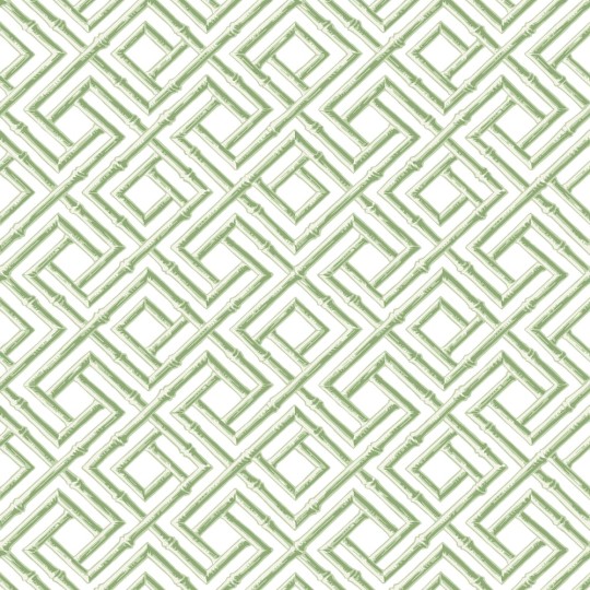 Thibaut T42049 Sojourn French Lattice Green - tapeta w bambusową kratownicę