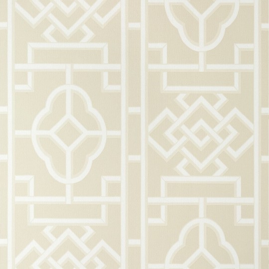 Thibaut T13309 Pavilion Gateway Beige - tapeta w geometryczny motyw