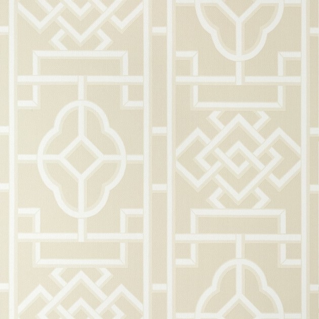 Thibaut T13309 Pavilion Gateway Beige - tapeta w geometryczny motyw