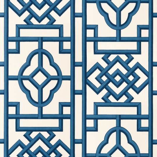 Thibaut T13314 Pavilion Gateway Navy - tapeta w geometryczny motyw