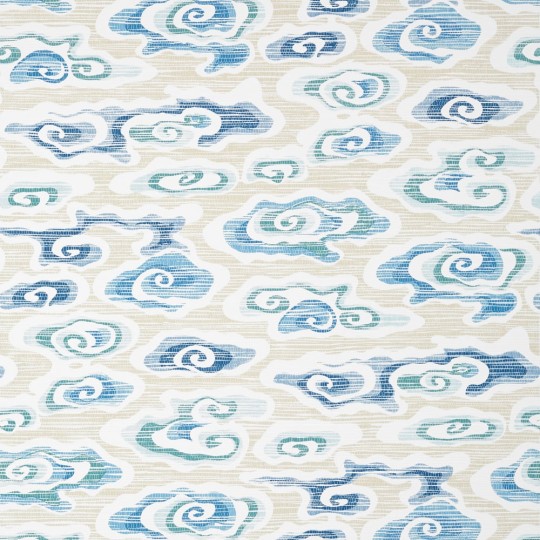 Thibaut T13318 Pavilion Clear Clouds Beige and Blue - tapeta w motyw japońskich chmur