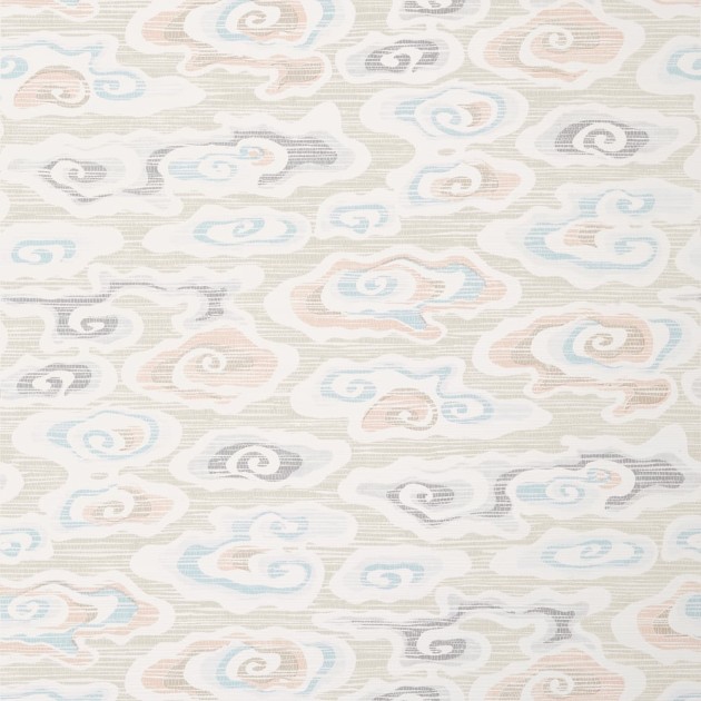 Thibaut T13321 Pavilion Clear Clouds Beige - tapeta w motyw japońskich chmur