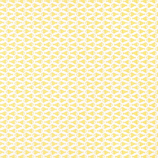 Thibaut T13323 Pavilion Pisces Yellow - tapeta w geometryczne ryby
