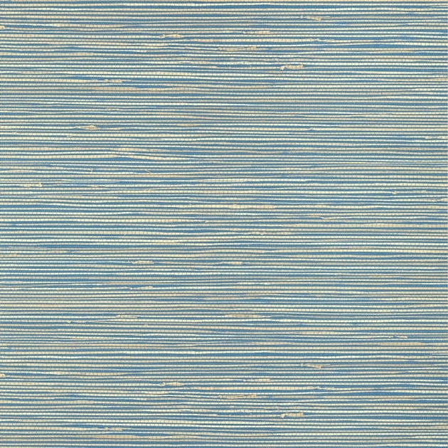 Thibaut T13337 Pavilion St. Thomas Blue - tapeta imitująca tkaninę trawiastą