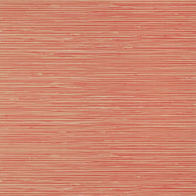 Thibaut T13345 Pavilion St. Thomas Coral - tapeta imitująca tkaninę trawiastą