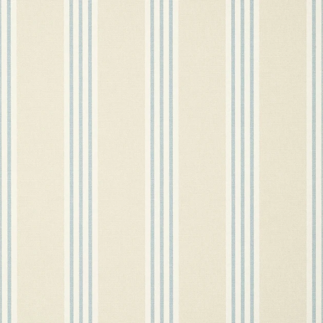 Thibaut T13360 Pavilion Canvas Stripe Spa Blue and Beige - tapeta w paski na tle imitującym materiał