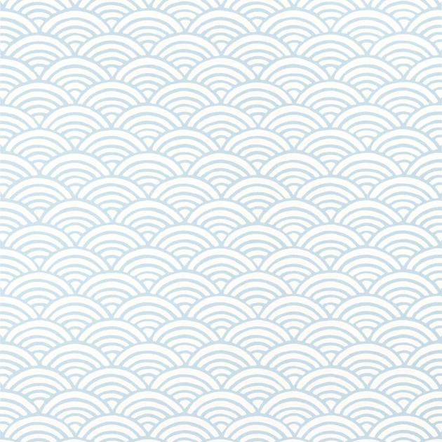 Thibaut T13375 Pavilion Maris Spa Blue - tapeta w motyw japońskich fal
