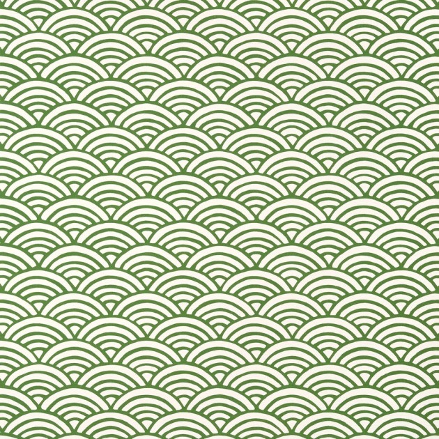 Thibaut T13376 Pavilion Maris Emerald - tapeta w motyw japońskich fal