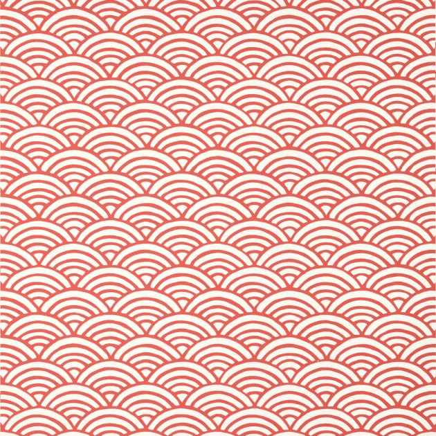 Thibaut T13378 Pavilion Maris Coral - tapeta w motyw japońskich fal