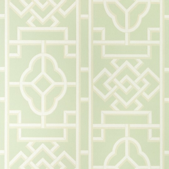 Thibaut T13390 Pavilion Gateway Green - tapeta w geometryczny motyw