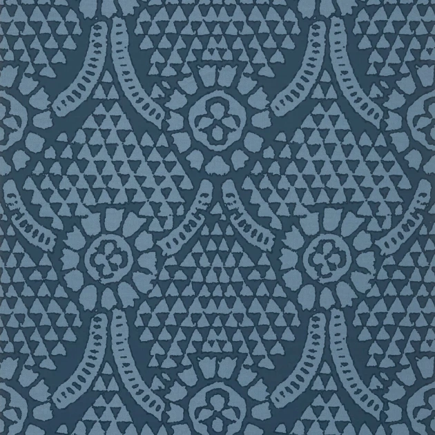 Thibaut T14315 Canopy Chamomile Navy - tapeta w ornamenty