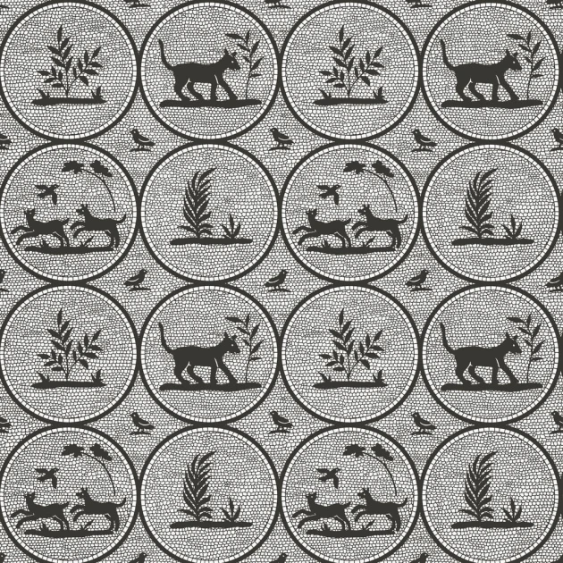 Thibaut T14347 Canopy Dooley Black - tapeta w rośliny i zwierzęta