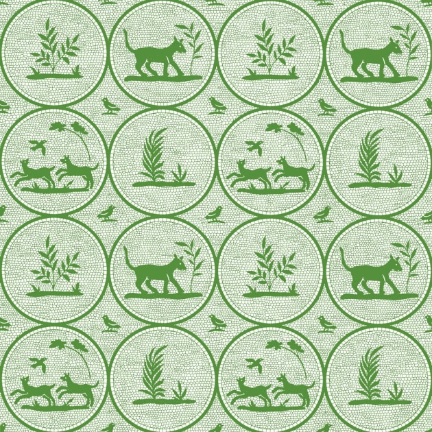 Thibaut T14351 Canopy Dooley Green - tapeta w rośliny i zwierzęta