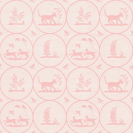 Thibaut T14353 Canopy Dooley Pink - tapeta w rośliny i zwierzęta