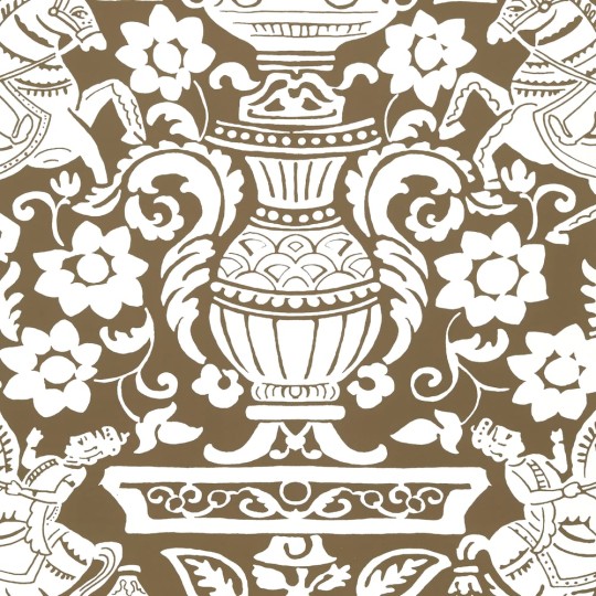 Thibaut T14364 Canopy Galway Brown - tapeta w stylizowane konie