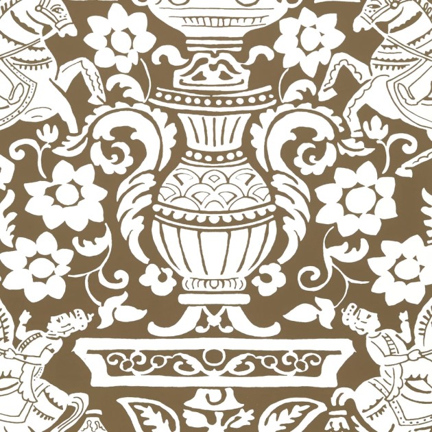 Thibaut T14364 Canopy Galway Brown - tapeta w stylizowane konie