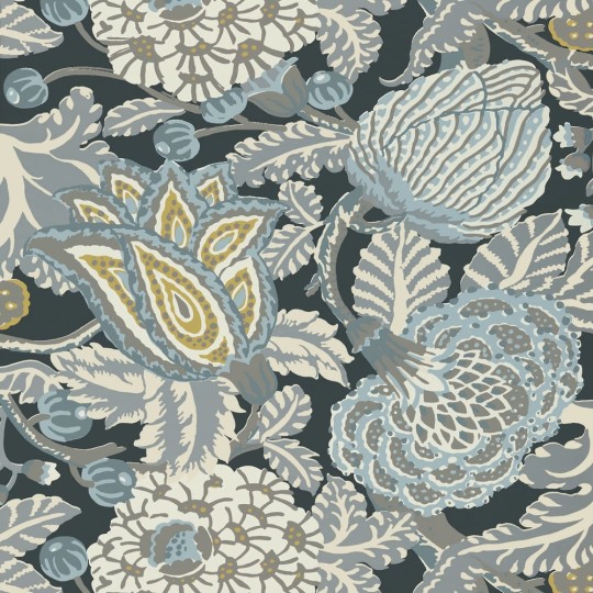 Thibaut T2944 Paramount Mitford Grey - tapeta w stylizowane kwiaty