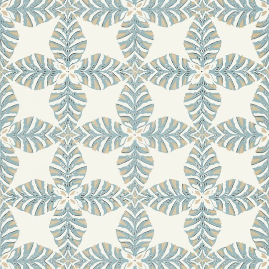 Thibaut T2972 Paramount Starleaf Aqua - tapeta w kalejdoskopowy wzór