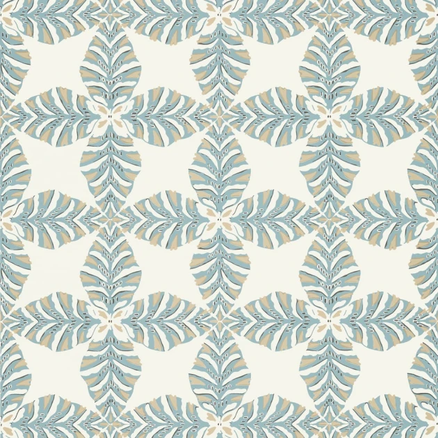 Thibaut T2972 Paramount Starleaf Aqua - tapeta w kalejdoskopowy wzór