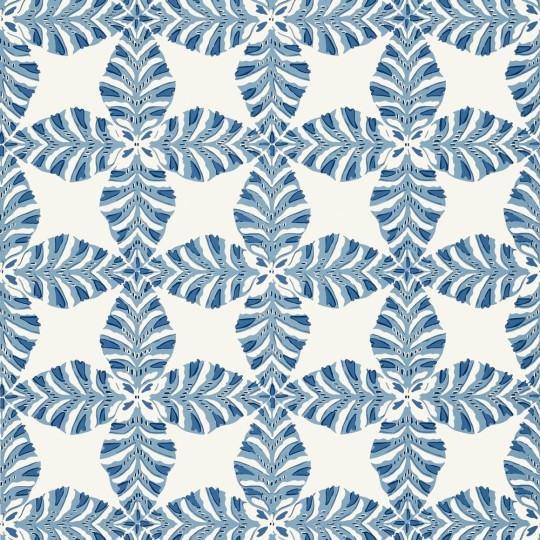 Thibaut T2974 Paramount Starleaf Blue - tapeta w kalejdoskopowy wzór