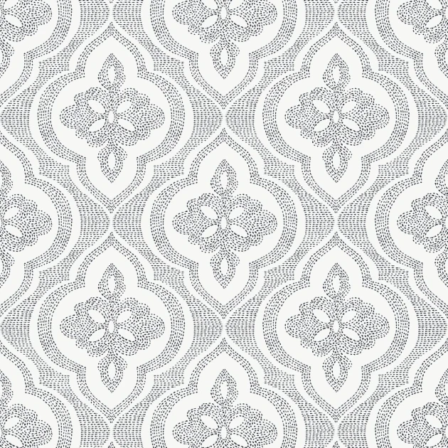 Thibaut T2997 Paramount Ophelia Black and White - tapeta w roślinne ornamenty