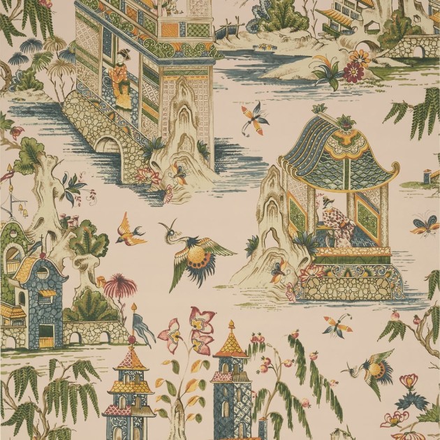 Thibaut T13616 Grand Palace Blush - tapeta w scenki rodzajowe