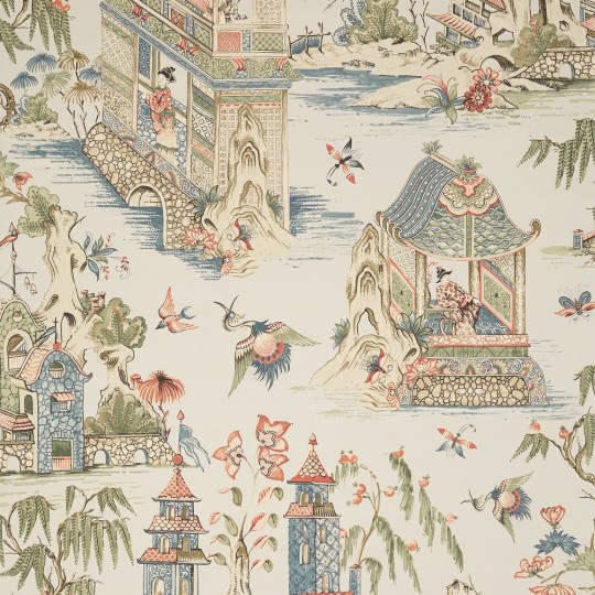 Thibaut T13618 Grand Palace Taupe  - tapeta w scenki rodzajowe