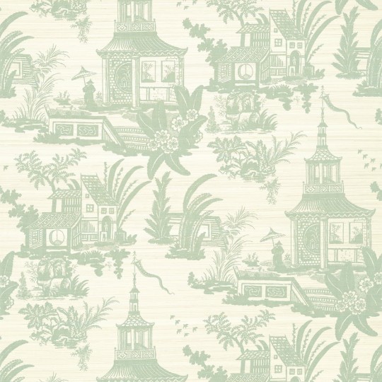 Thibaut T13651 Grand Palace Empress Court Mist - tapeta w pagody