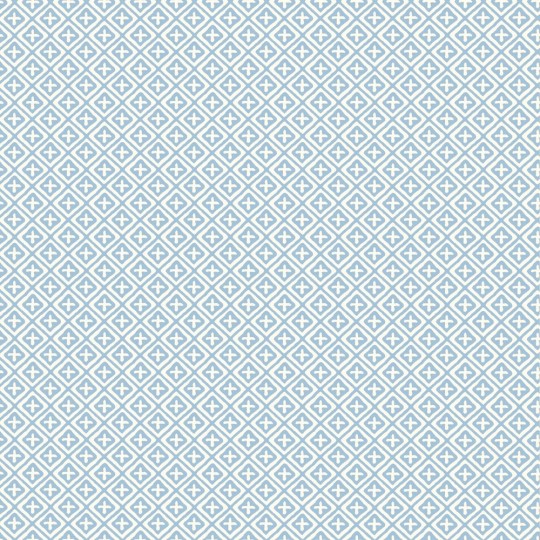 Thibaut T13661 Grand Palace Holiday Trellis Blue - tapeta w geometryczny wzór