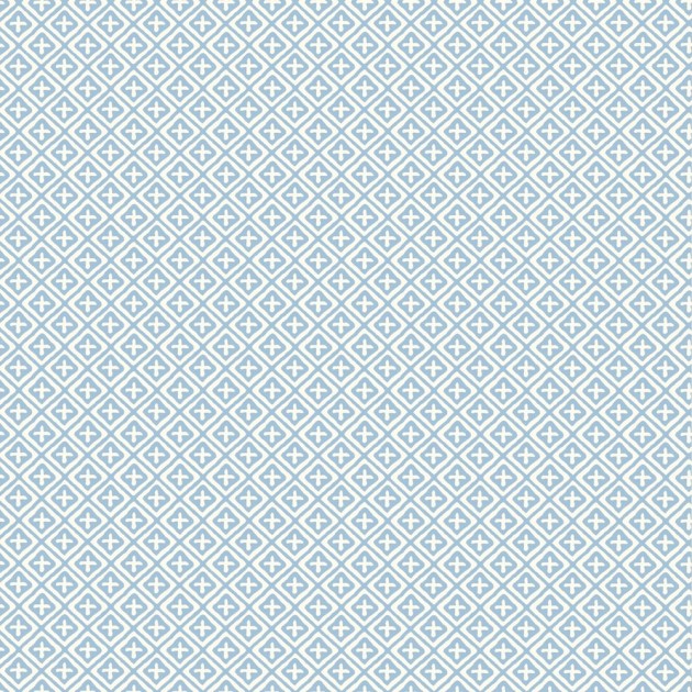 Thibaut T13661 Grand Palace Holiday Trellis Blue - tapeta w geometryczny wzór
