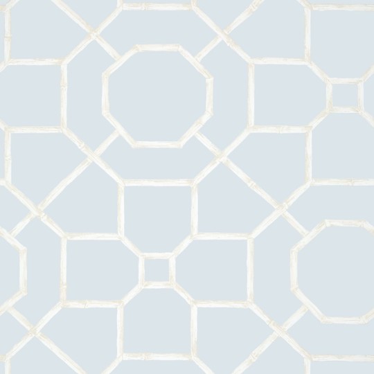Thibaut T13670 Grand Palace Arbor Spa Blue - tapeta w bambusową kratownicę