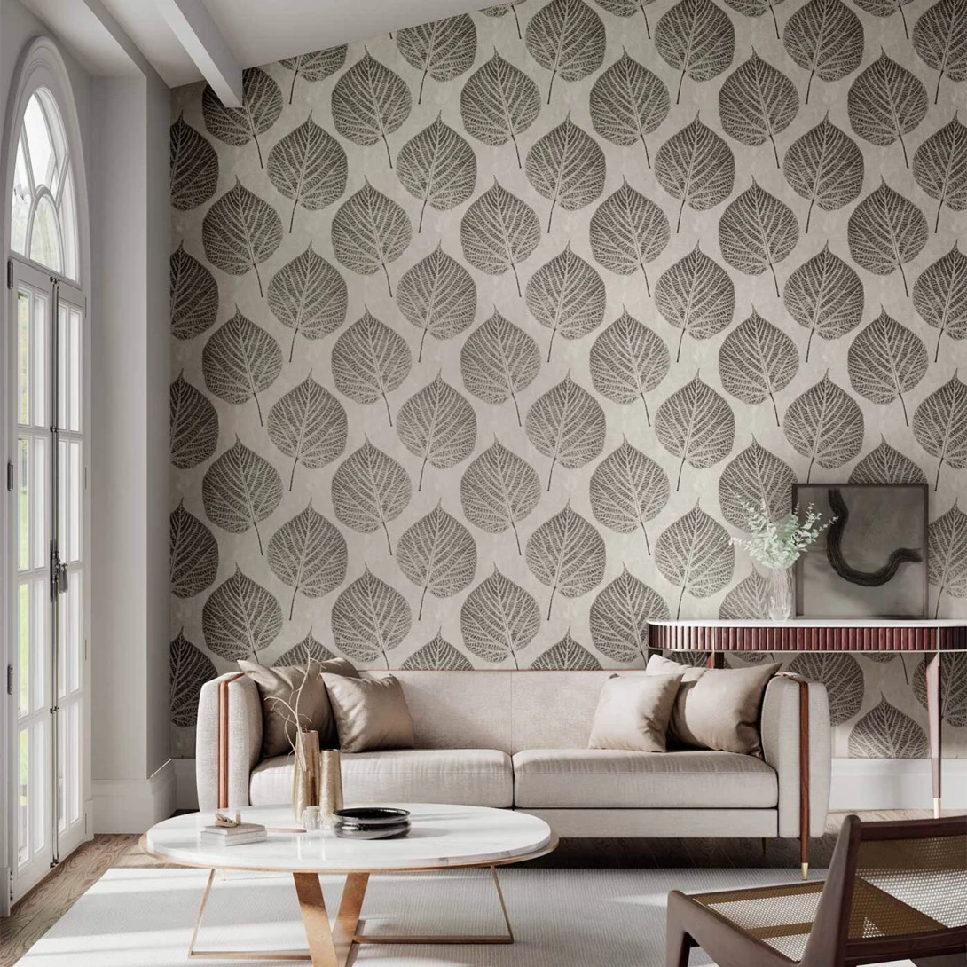Harlequin 112608 Colour Leaf Slate - tapeta w liście