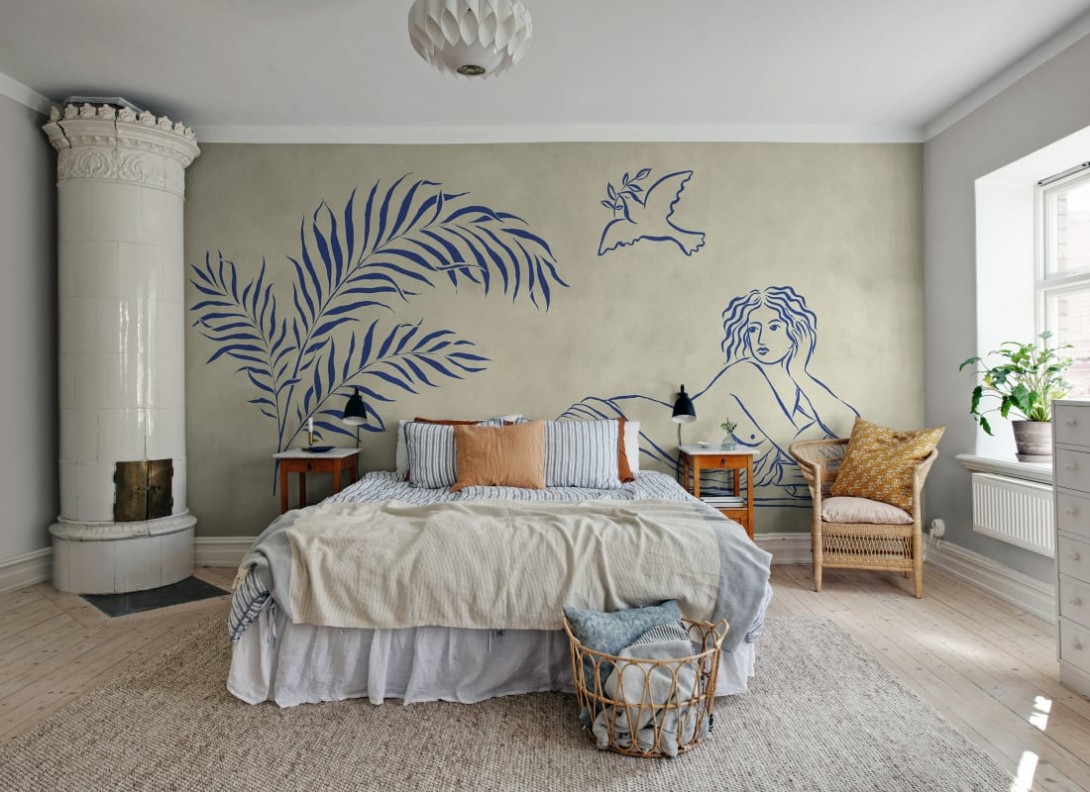 Rebel Walls R20525 Symbolic Antiquity Blue - mural w antyczny motyw