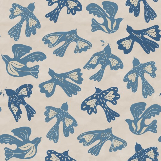 Rebel Walls R20515 Symbolic Dancing Wings Light Blue - mural w ptaki