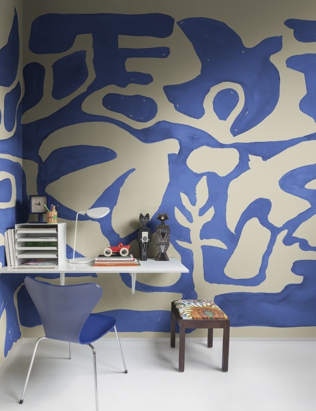 Rebel Walls R20490 Symbolic Harmony Forms Blue - mural w abstrakcyjne kształty