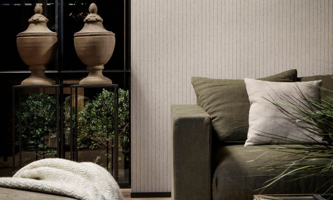 Arte 12002 Flamant Caractère Craie Bain de Boue - tapeta w prążki