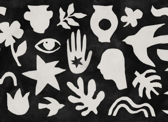 Rebel Walls R21258 Symbolic Black & White - mural w abstrakcyjny wzór