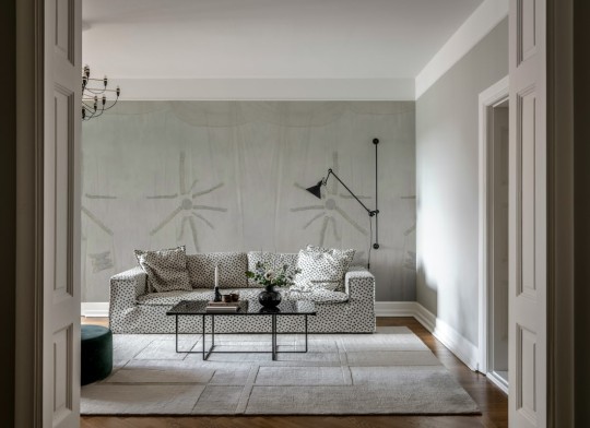 Rebel Walls R21289 Marie Olsson Nylander Silenzio White - mural w abstrakcyjny wzór
