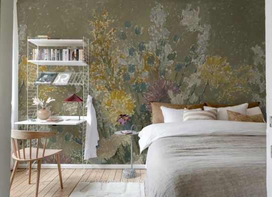Rebel Walls R21295 Marie Olsson Nylander Lilians Bed Purple - mural w bukiet kwiatów