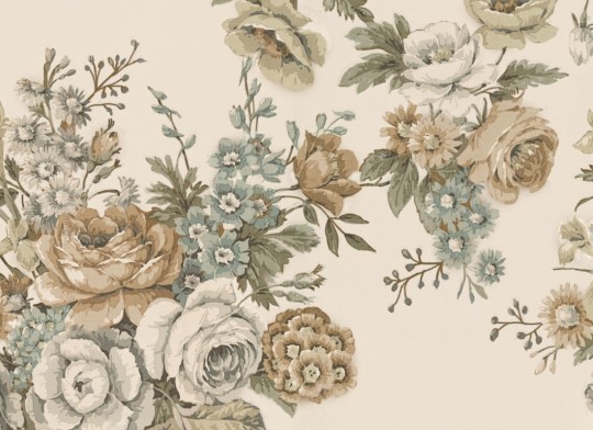 Rebel Walls R18491 Marie Olsson Nylander Efraim Beige - mural w vintage kwiaty