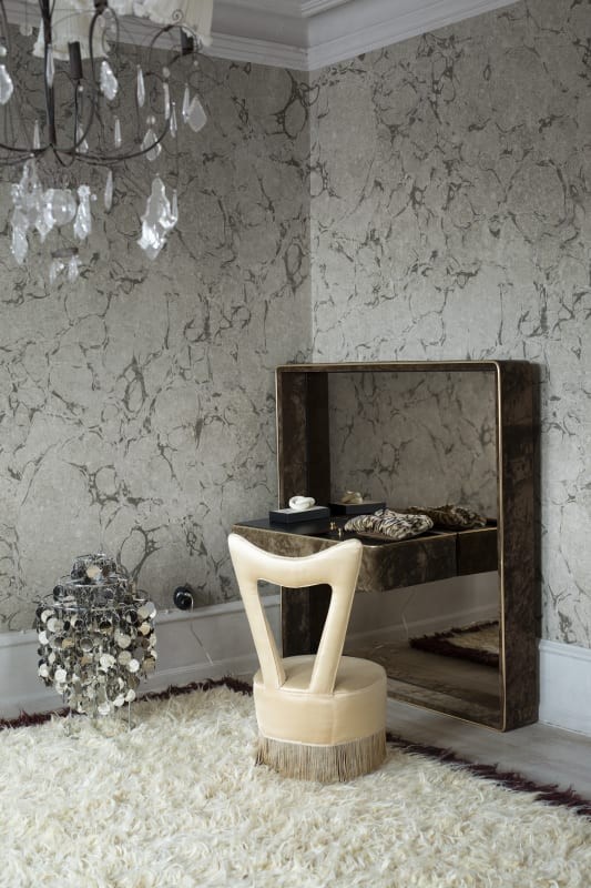 Rebel Walls R18482 Marie Olsson Nylander Romberg Grey - mural imitujący marmur