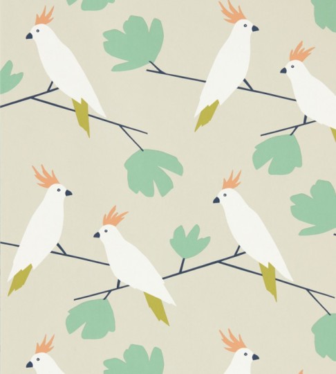 Scion 112219 Esala Love Birds Flamenco – tapeta w ptaki na gałązkach