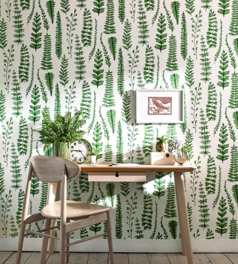 Scion 112798 Garden Of Eden Ferns Juniper – tapeta w liście paproci