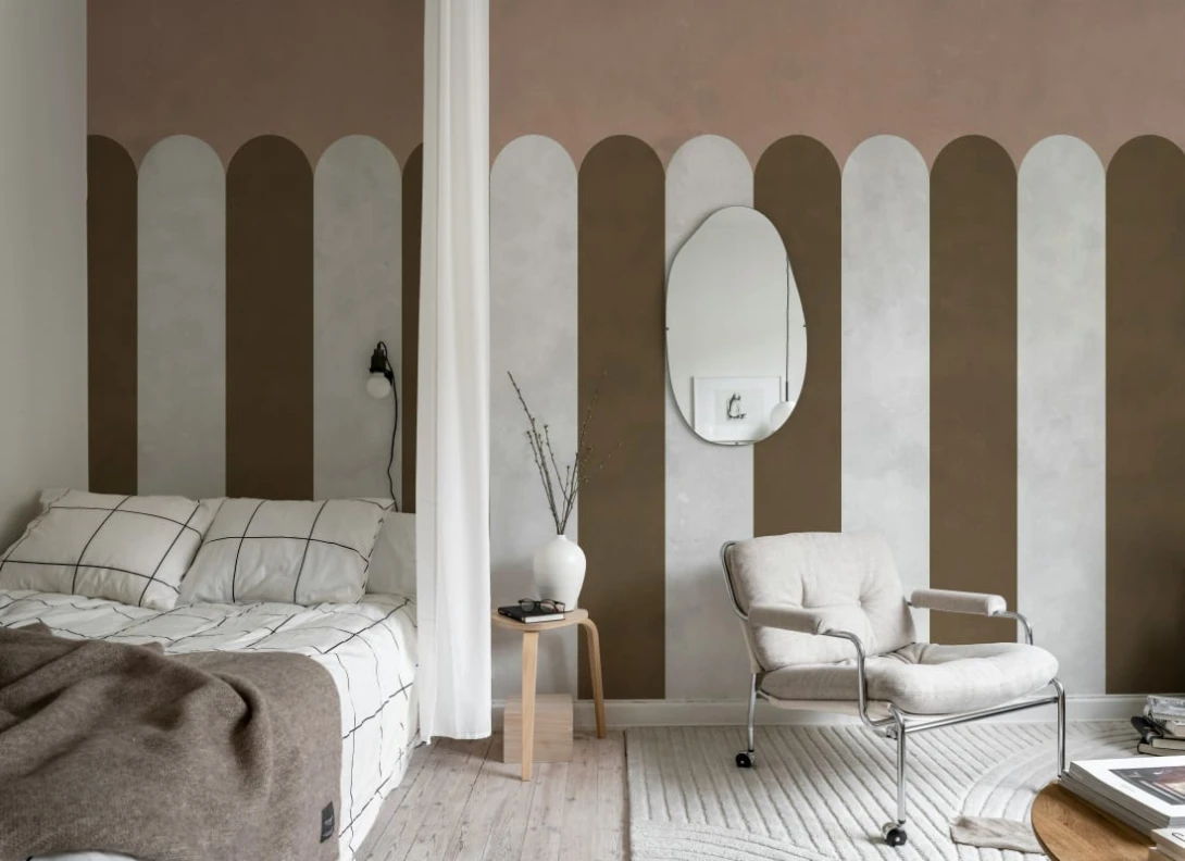 Rebel Walls R21080 Pops Circus Stripes Chocolate - mural w paski