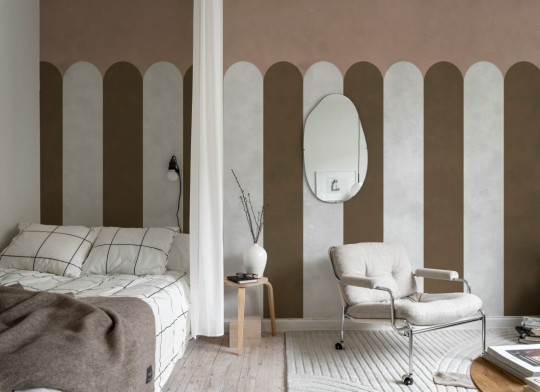 Rebel Walls R21080 Pops Circus Stripes Chocolate - mural w paski